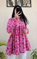 Women's rayon Jaipuri printed Kurti| college wear short kurtis My Store